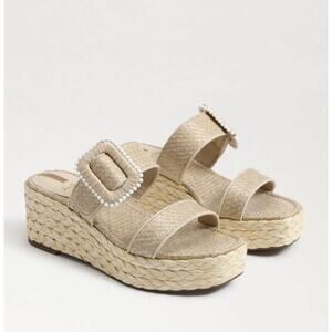 Sam Edelman Chase Espadrille Wedge Platform Sandal Buckle Size 9